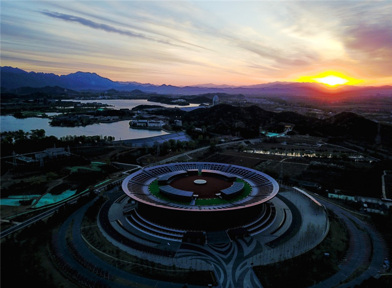 这是4月11日拍摄的怀柔雁栖湖国际会展中心。