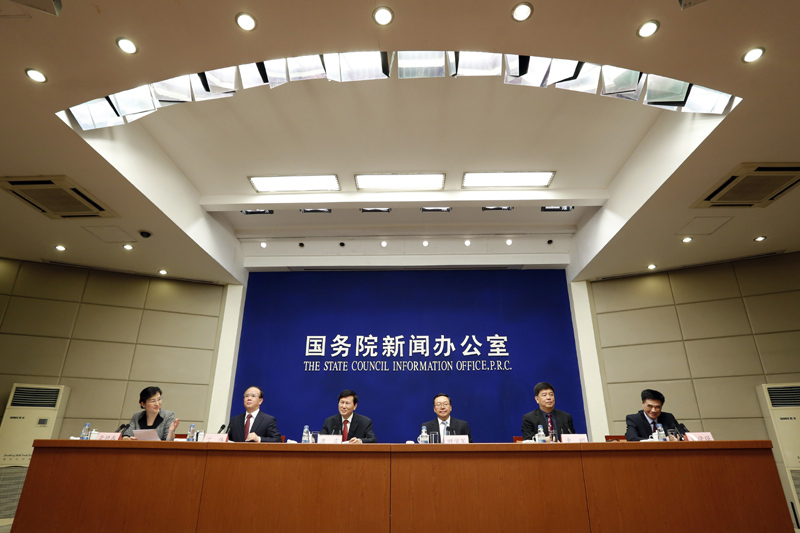 5月11日拍摄的发布会现场。