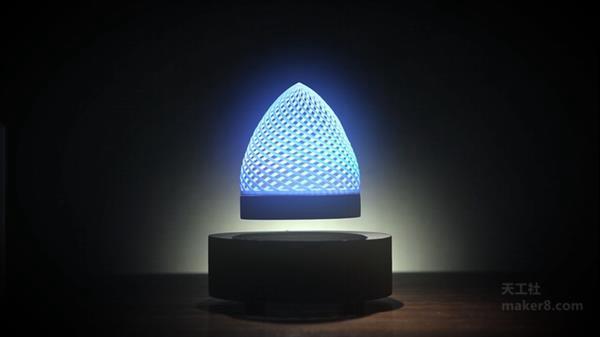 够酷炫！看看这款可悬浮的定制化3D打印灯