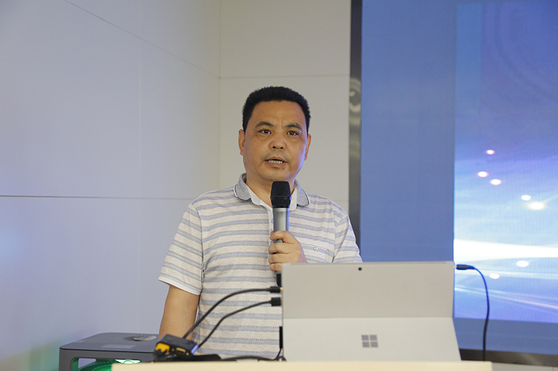 图为:王祥兵发言